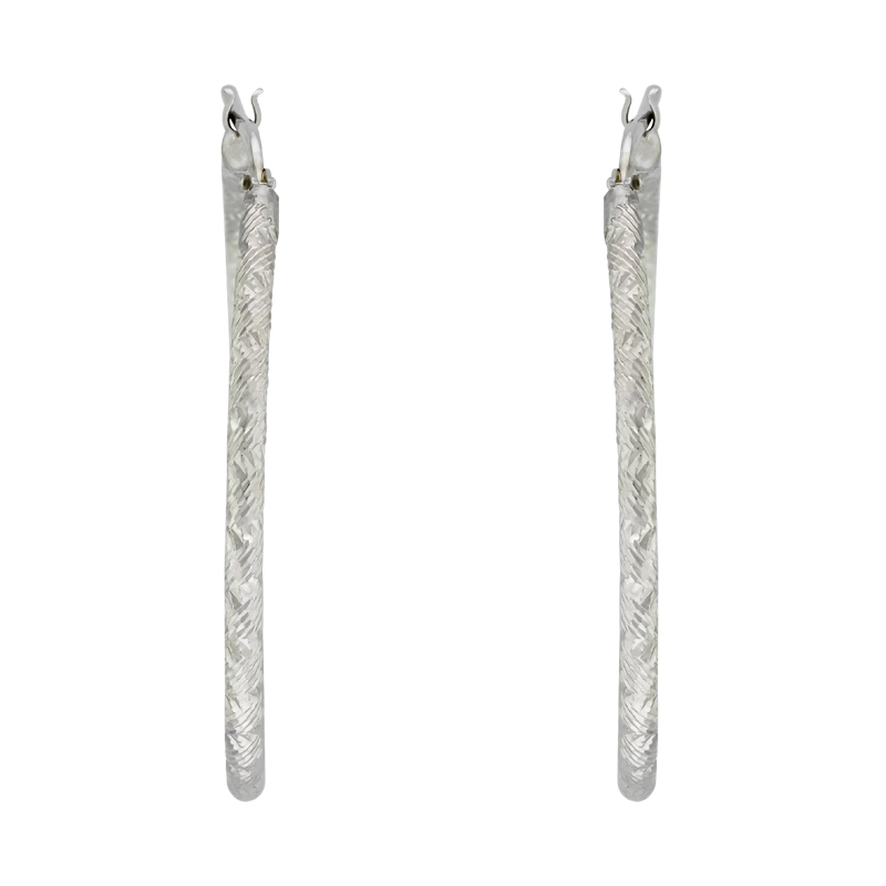 Candongas en plata Ley 925 con visos, Tubo, 2 mm. de ancho, de la coleccion Sueños